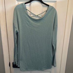 Flirtitude Women's Aqua Crew Neck Sweater